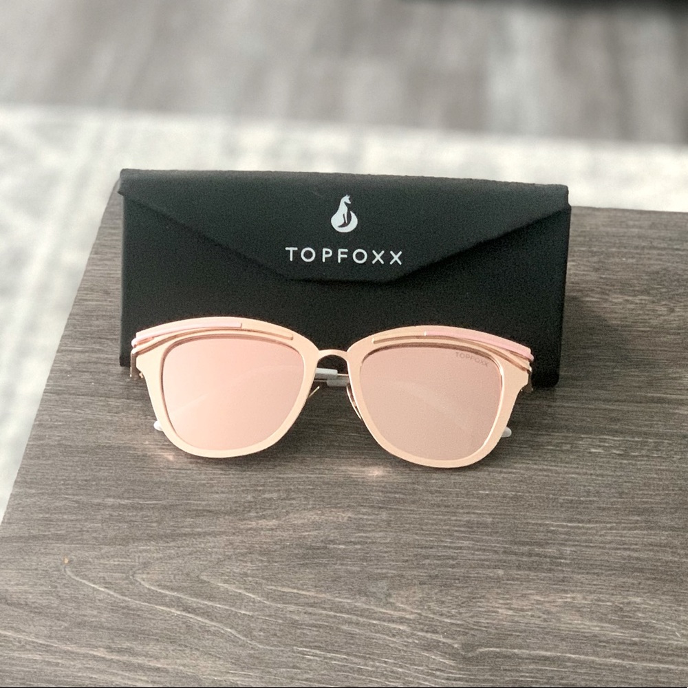 Topfoxx pink metallic sunglasses